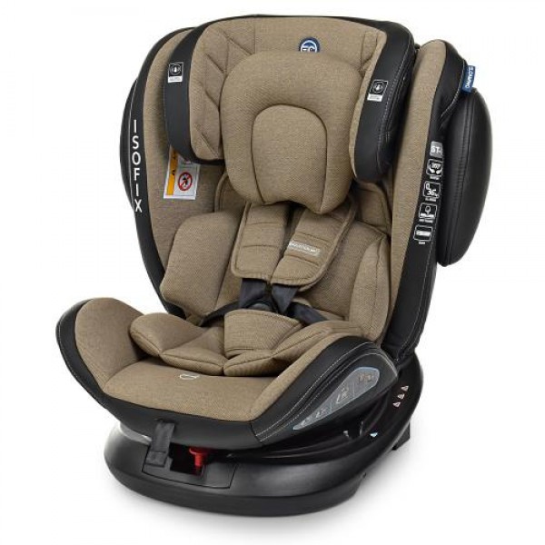 

Автокресло ISOFIX El Camino ME 1045 EVOLUTION 360° Royal Beige,группа 0+/1/2/3, 0-36 кг