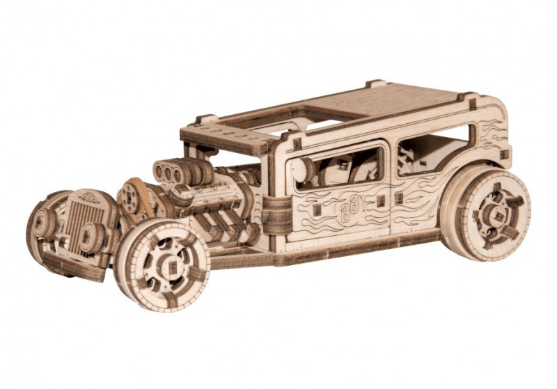 

Пазл 3D Wooden City Деревянный автомобиль Hot Rod (WR339)