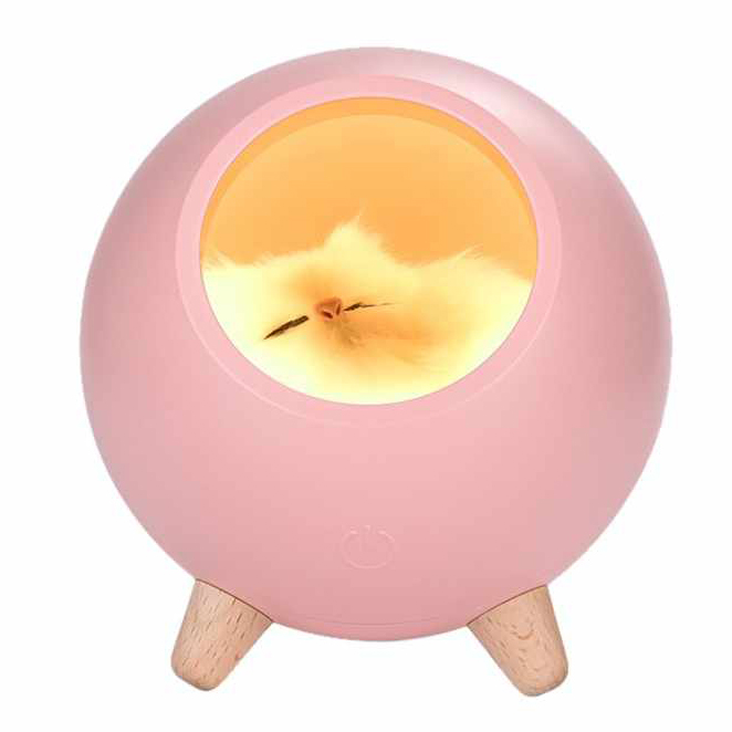

Ночник Спящий кот в домике Bordo с сенсорной кнопкой SCH01 Pink