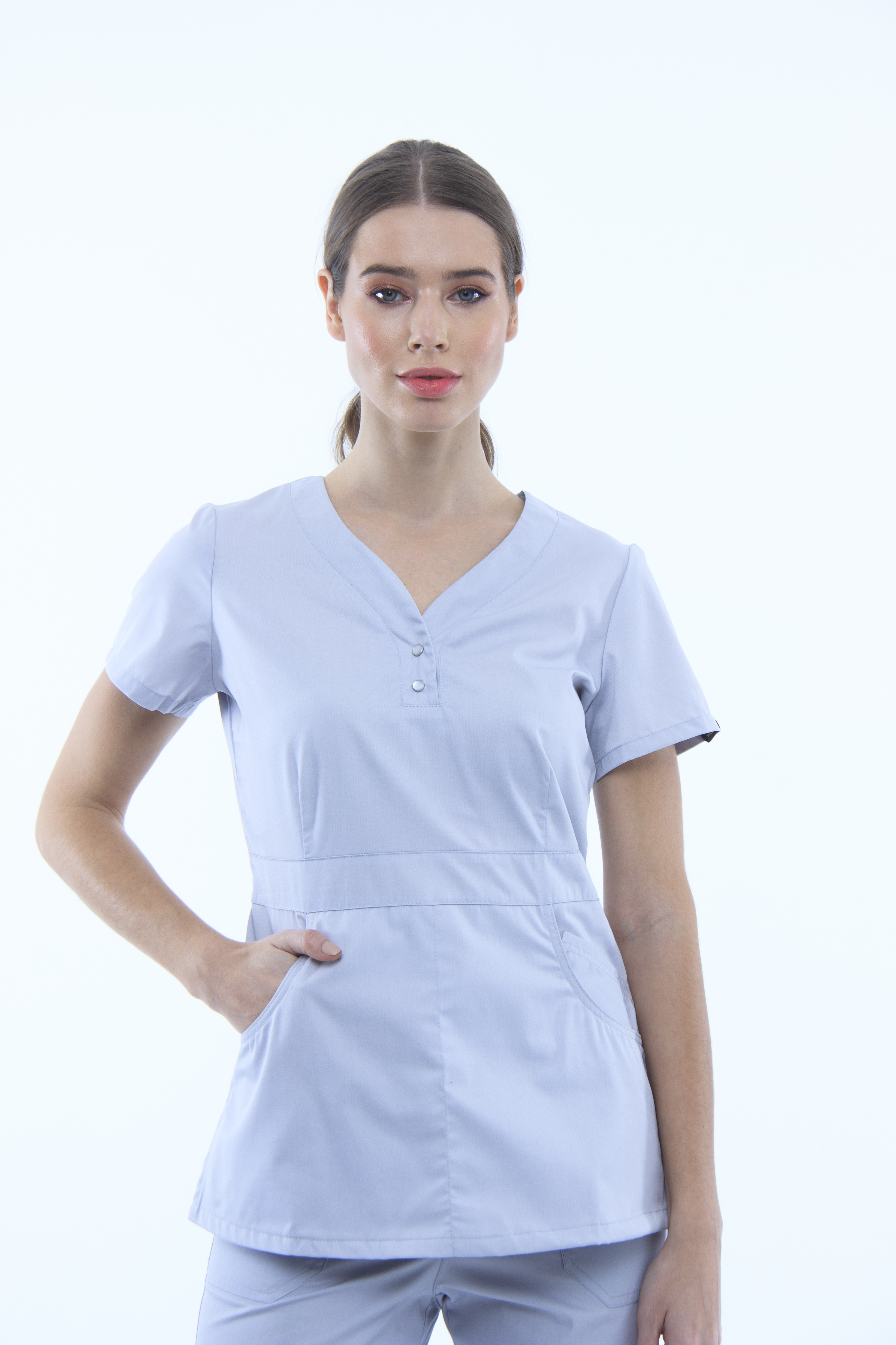 

Топ медицинский Женский In White 11 52 Серый