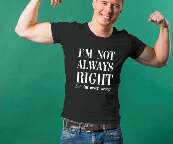 

Футболка Imbur I’M NOT ALWAYS RIGHT черная M