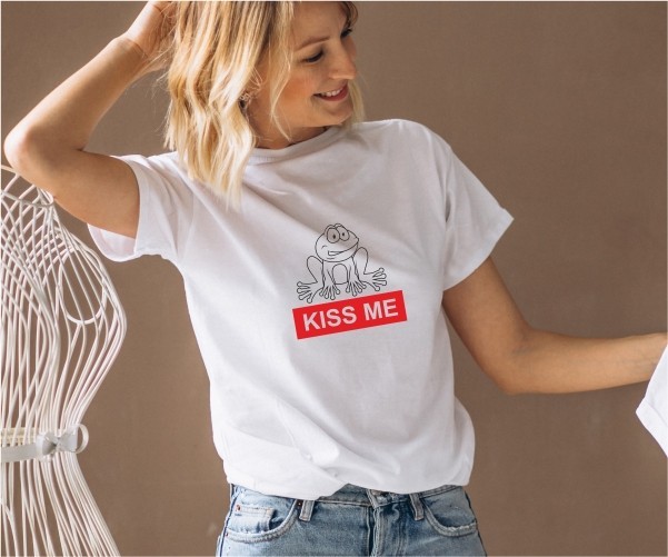 

Футболка Imbur KISS ME белая XXL