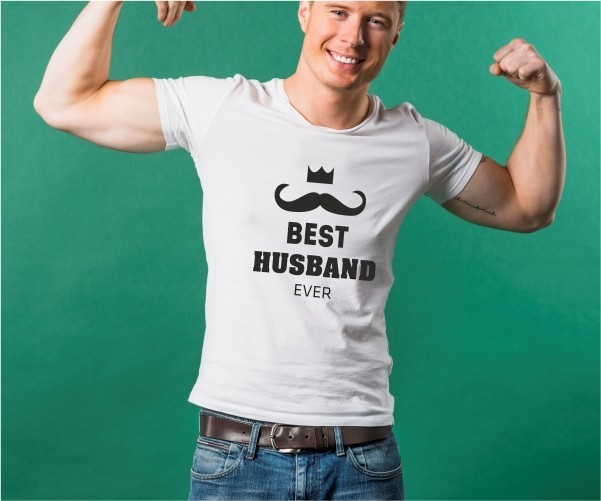 

Футболка Imbur BEST HUSBAND белая S