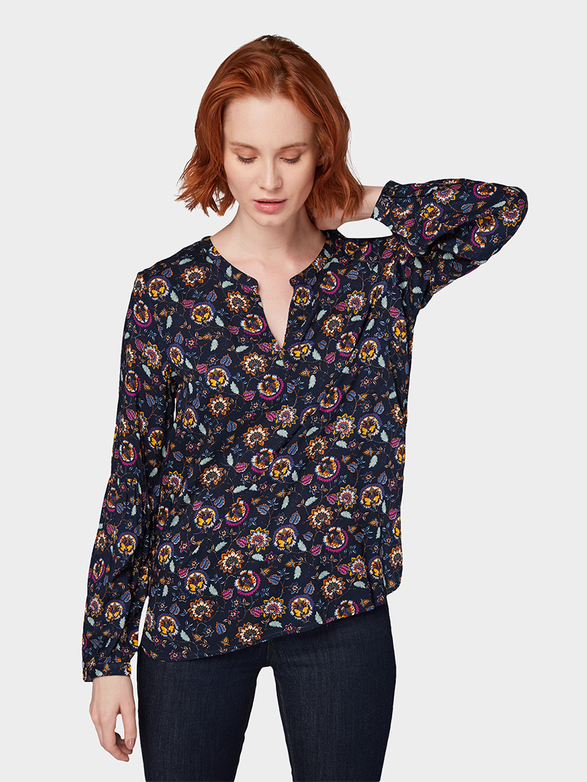 

Блуза Tom Tailor 1005933.XX.70 40 т.синій комб.