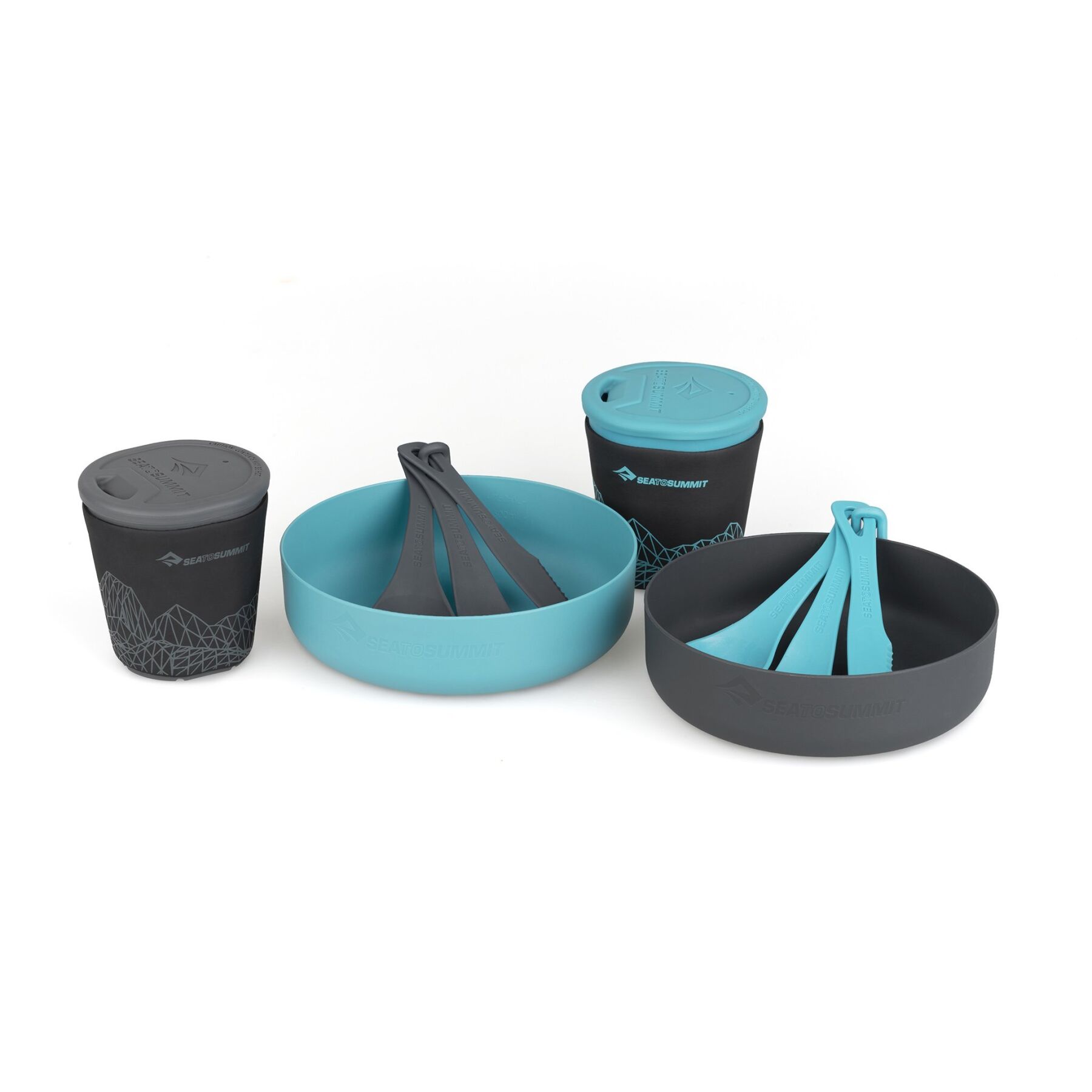 

Набор посуды Sea to Summit DeltaLight Camp Set 2.2 (2 mugs, 2 Bowls, 2 Delta Cutlery Sets) Pacific Blue/Grey (STS ADLTSET2.2)