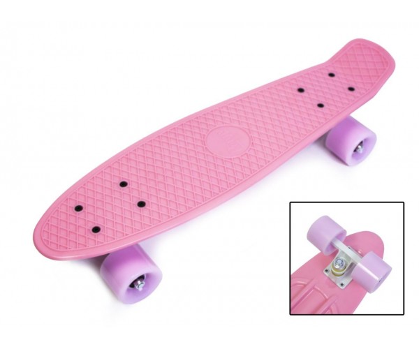 

Пенниборд 22 (Penny Board), Розовый с розовыми колесами