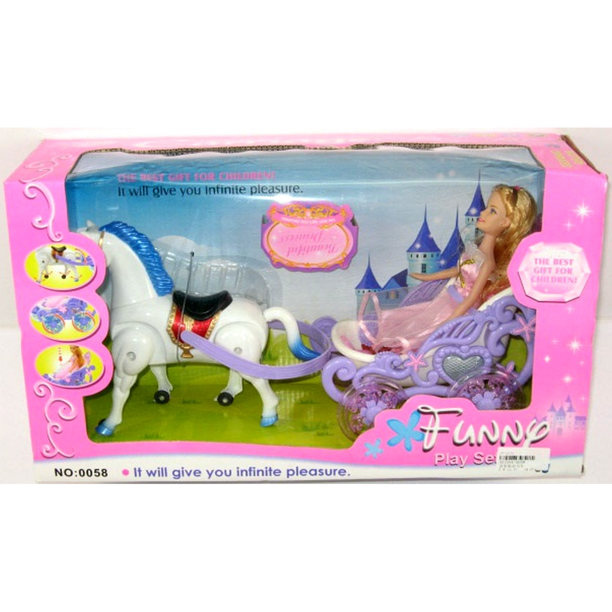 

Кукла с каретой и ходящей лошадью A-Toys (0058)