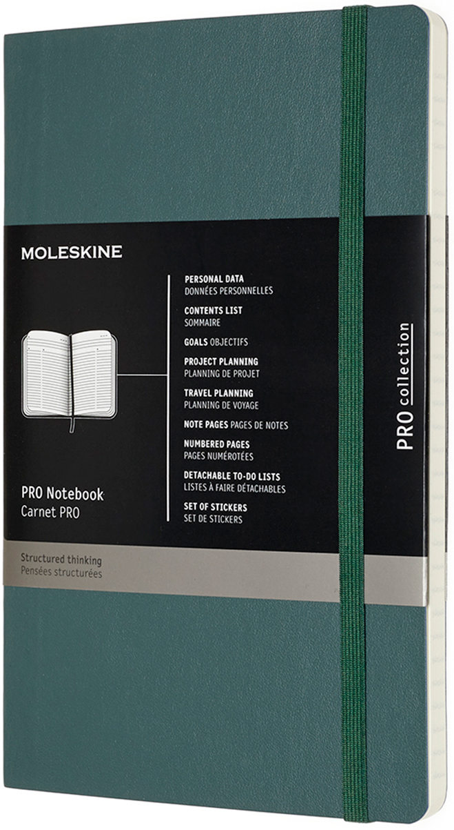 

Записная книга Недатированная Moleskine PRO 13 х 21 см 240 страниц Зелёная (8058647620794)