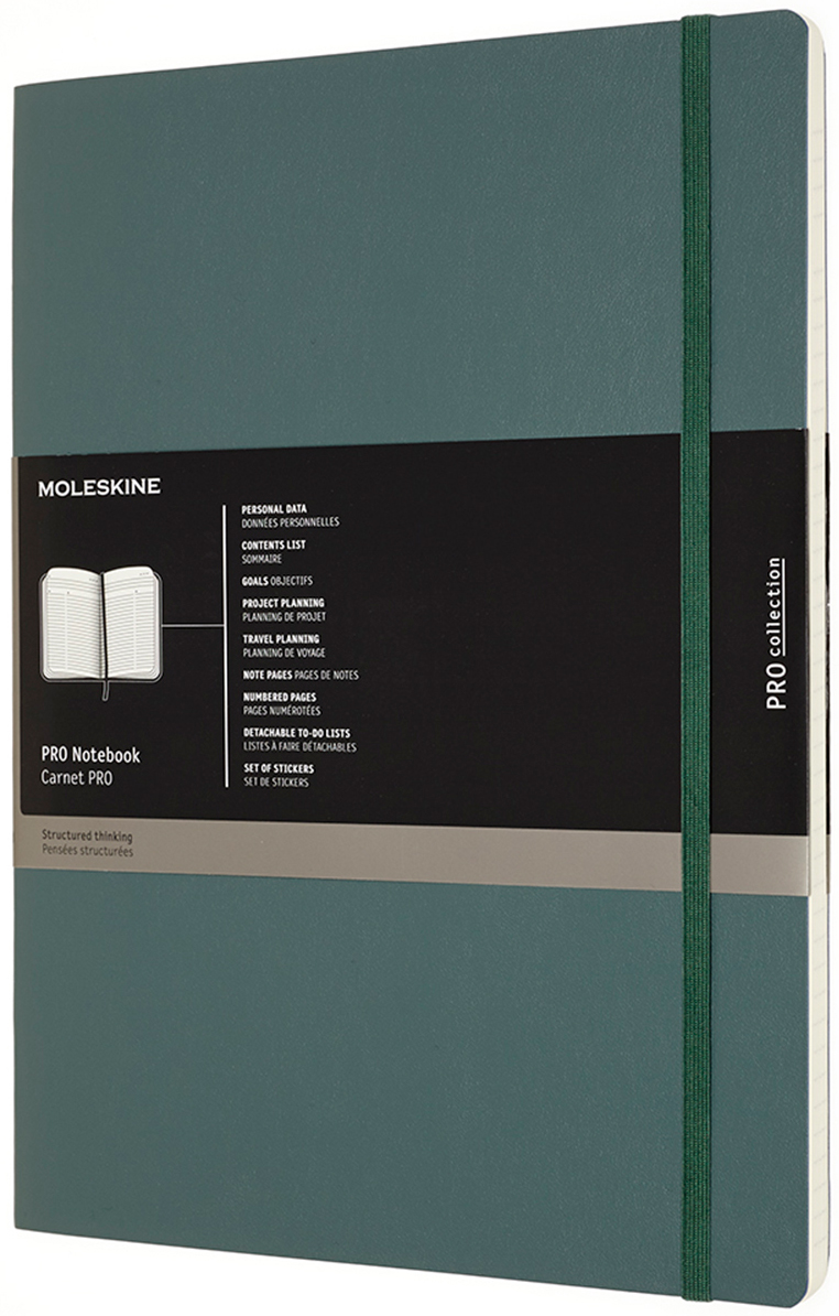 

Записная книга Недатированная Moleskine PRO 21.59 x 27.94 см 192 страницы Зелёная Мягкая обложка (8058647620893)