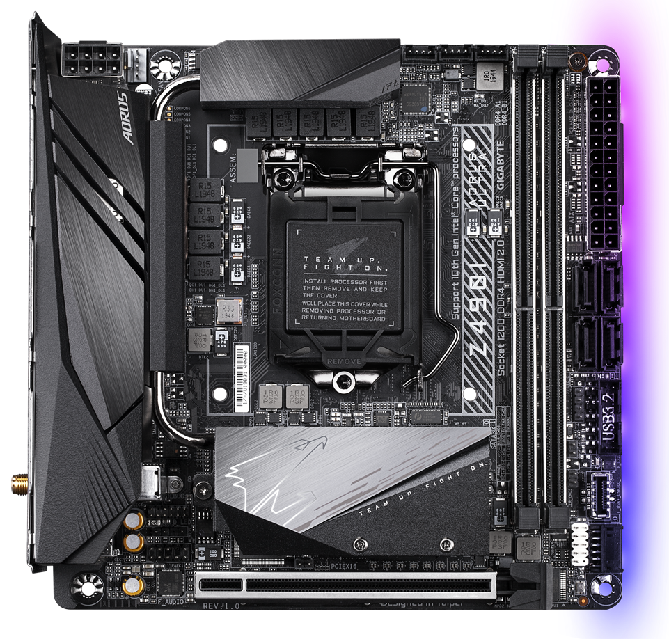 

Материнская плата Gigabyte Z490I Aorus Ultra (s1200, Intel Z490, PCI-Ex16)