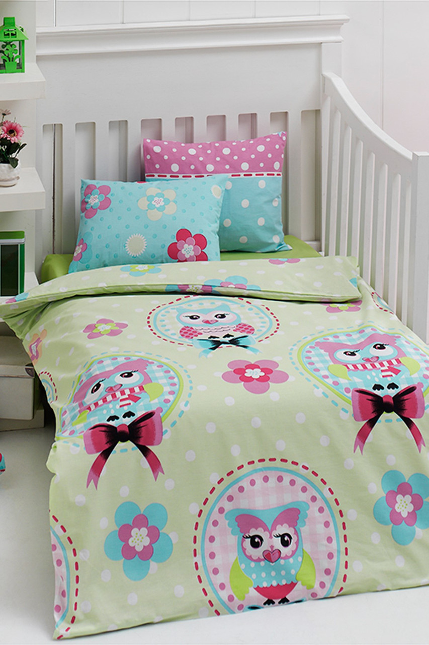 

Детское постельное белье для младенцев Eponj Home - Baykus Yesil