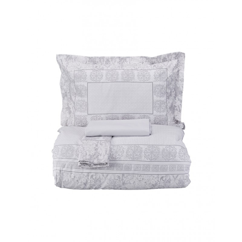 

Постельное белье Karaca Home - Quatre 2018-2 silver ранфорс евро