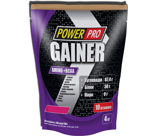 

Высококалорийный гейнер Power Pro Gainer 4000 г (бразильский орех)