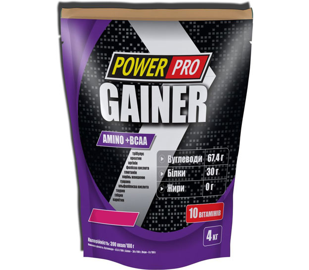 

Высококалорийный гейнер Power Pro Gainer 4000 г (ренклод (слива))