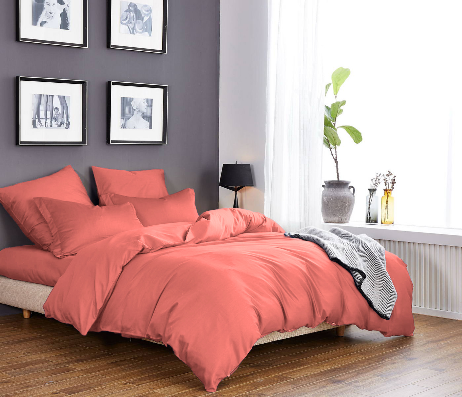 

Комплект постельного белья CottonTwill Евро 220х240 см Сатин Solid Colors Лососевый (К010-5)