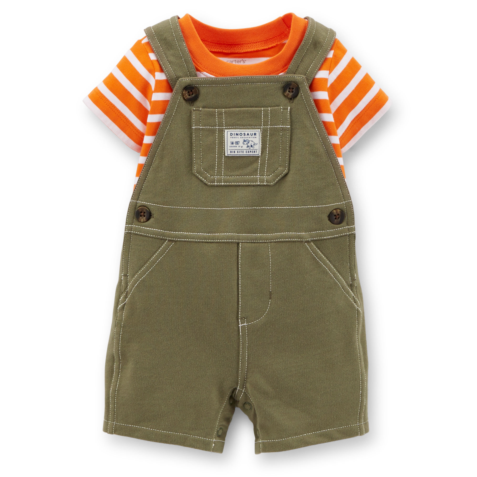 

Котоновый комбинезон шорты Carters с футболкой Оранжевый (18M/78-83) (656)