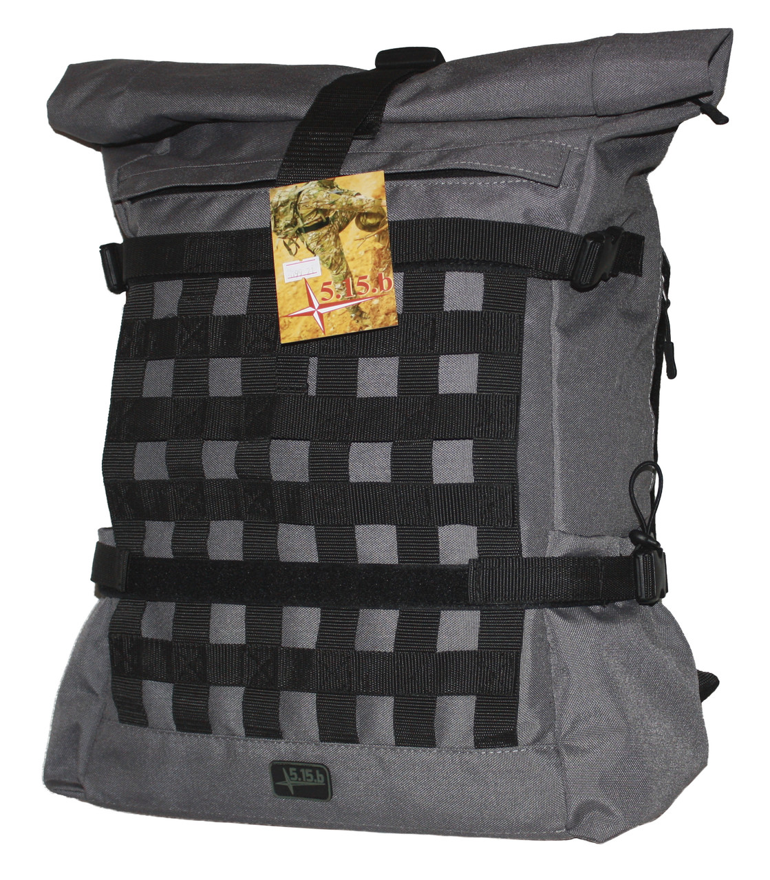 

Роллтоп, городской рюкзак Милитари 30 литров Серый Rolltop Grey 5.15.b