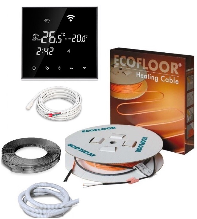 

Тепла підлога Fenix ​​двожильний кабель ADSV 18/1700 Вт 100.4 м /10 - 12.5м²/ в комплекті з програмованим сенсорним терморегулятором (VIT0530926)