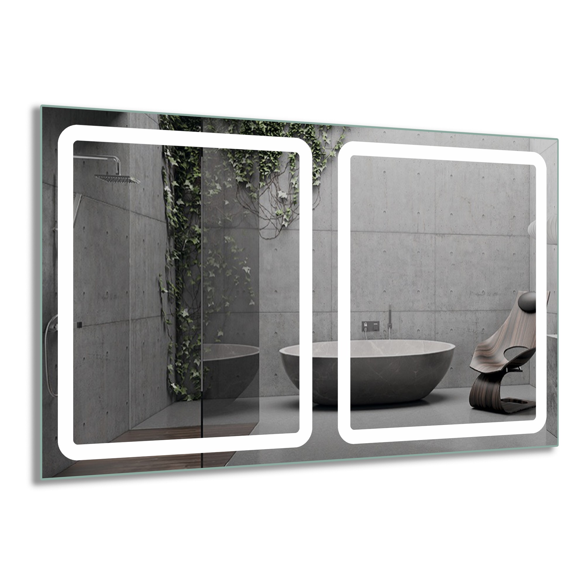 

Зеркало в ванную с LED-подсветкой StudioGlass TWIN 80x120 см