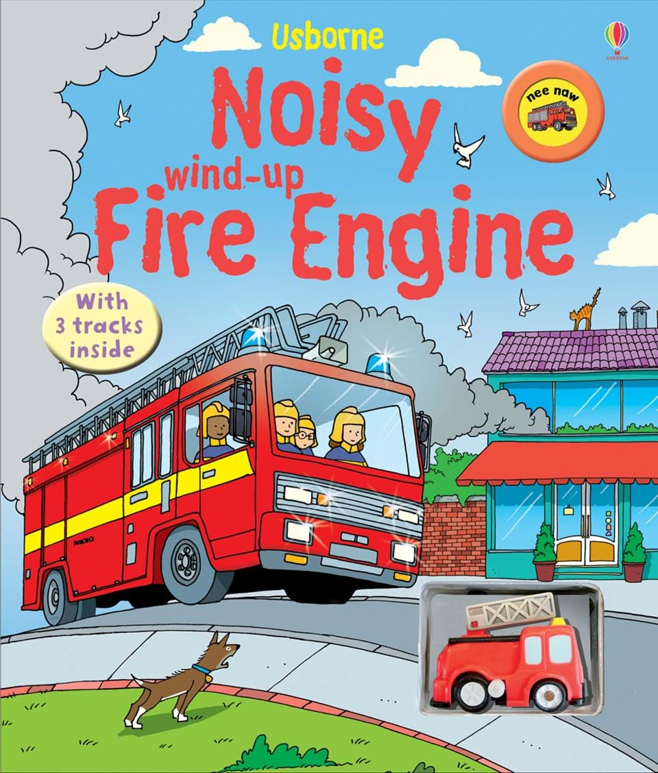 

Интерактивная книга со звуковыми эффектами Wind-Up Noisy Fire Engine (9780746091128)