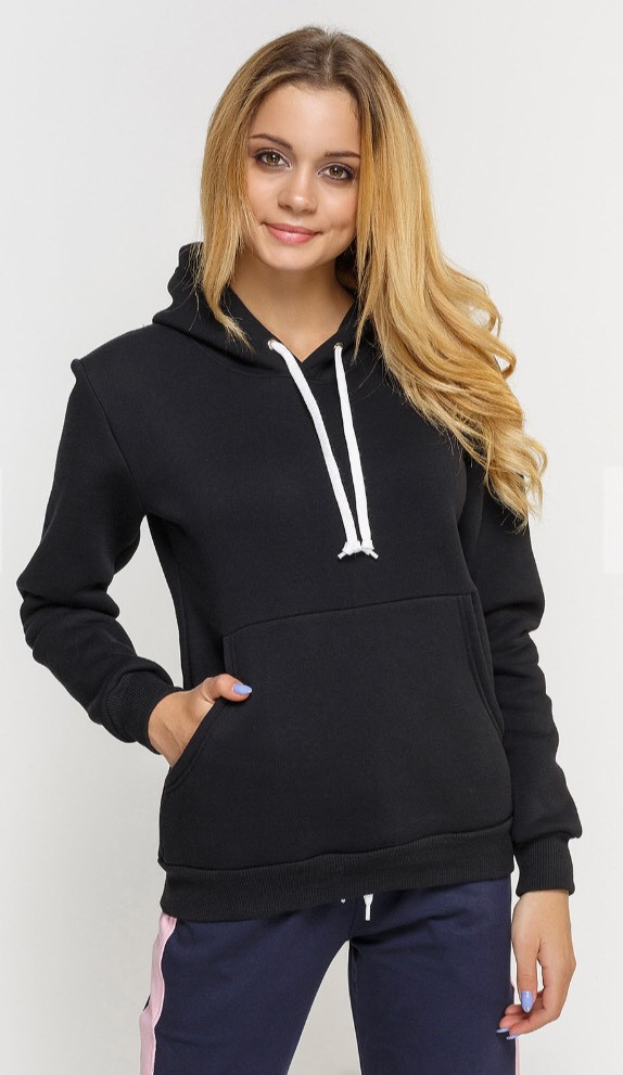 

Худи Solo спортивное на флисе  Черный Wm358, Худи Solo спортивное на флисе M Черный Wm358