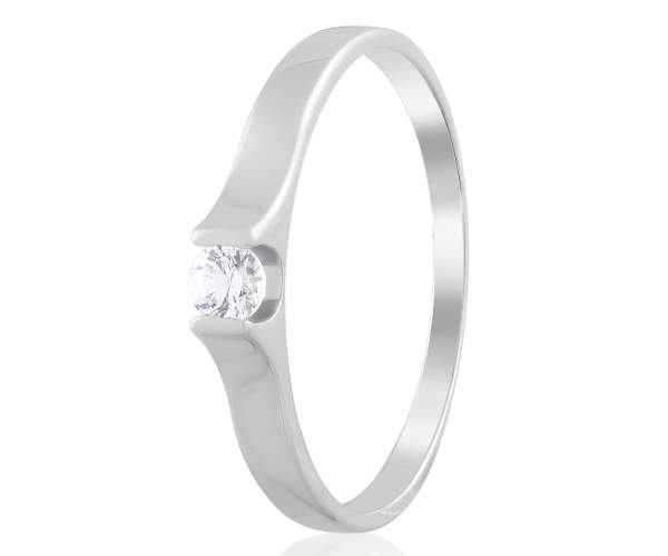 

Кольцо в белом золоте с камнем SWAROVSKI Zirconia, КД4198/1SW, 16 размер