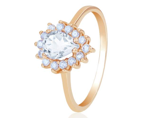 

Кольцо золотое с камнем SWAROVSKI Zirconia "Ницца", КД4033SW, 16.5 размер