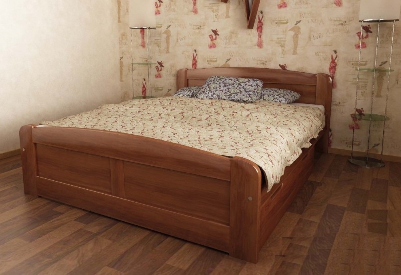 

Кровать Лира-3 Темп-Мебель Выдвижные ящики Ольха массив 140x190 см R0141-0422