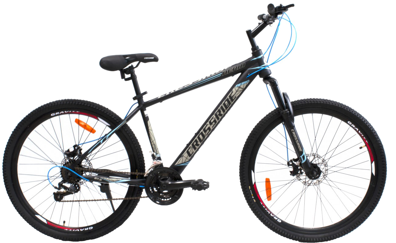 

Велосипед Crossride Nerio 27.5" 17" 2021 Чорно-сірий (0255)
