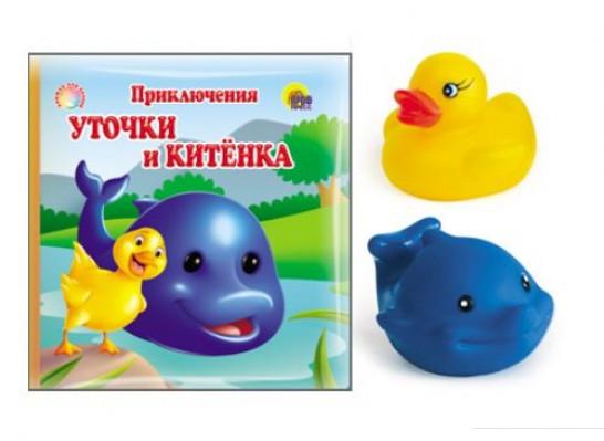 

Уточка и ее друзья. Приключения уточки и китенка. Книжка для ванной (+ игрушка) (414392)