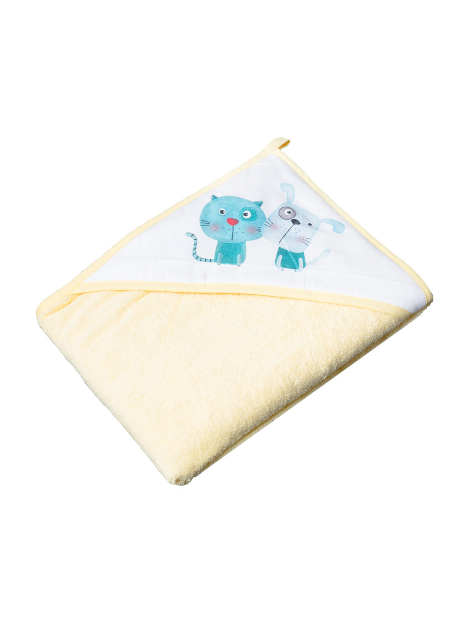 

Полотенце с капюшоном 100x100 Tega Baby Dog & Cat Желтый