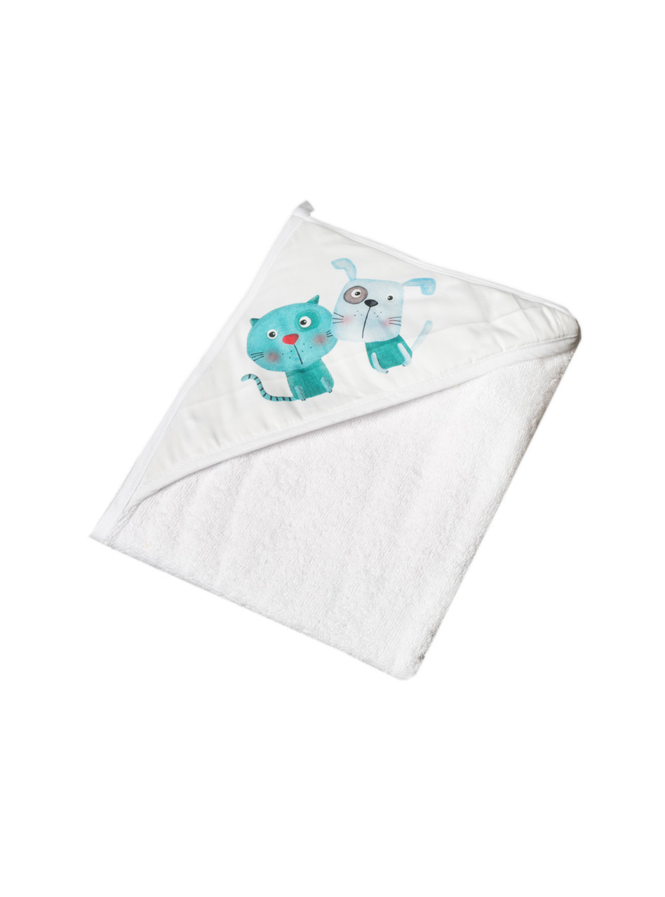 

Полотенце с капюшоном 100x100 Tega Baby Dog & Cat Белый