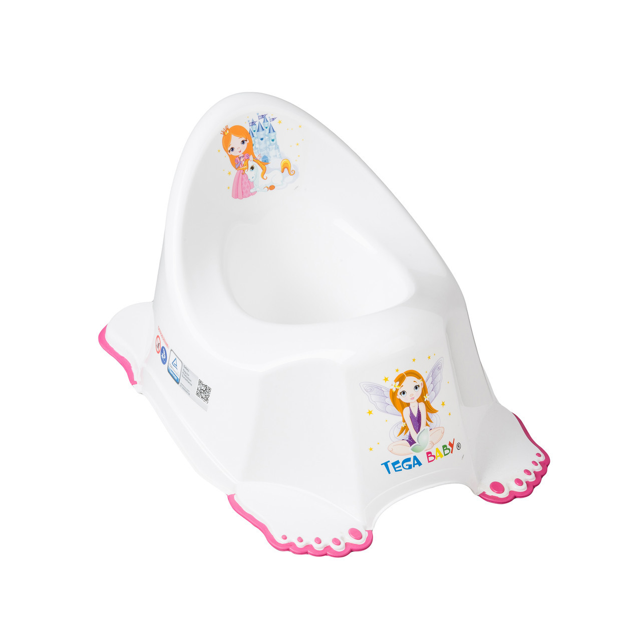

Горшок музыкальный антискользящий Принцесы Tega Baby Белый