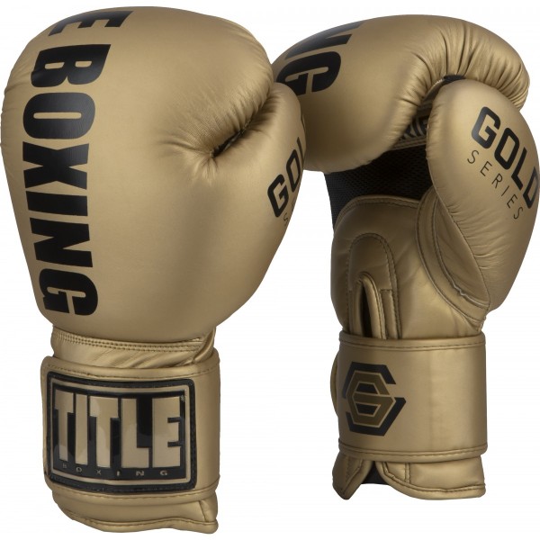 

Боксерские перчатки TITLE Gold Series Select Training (16oz) Золотистые
