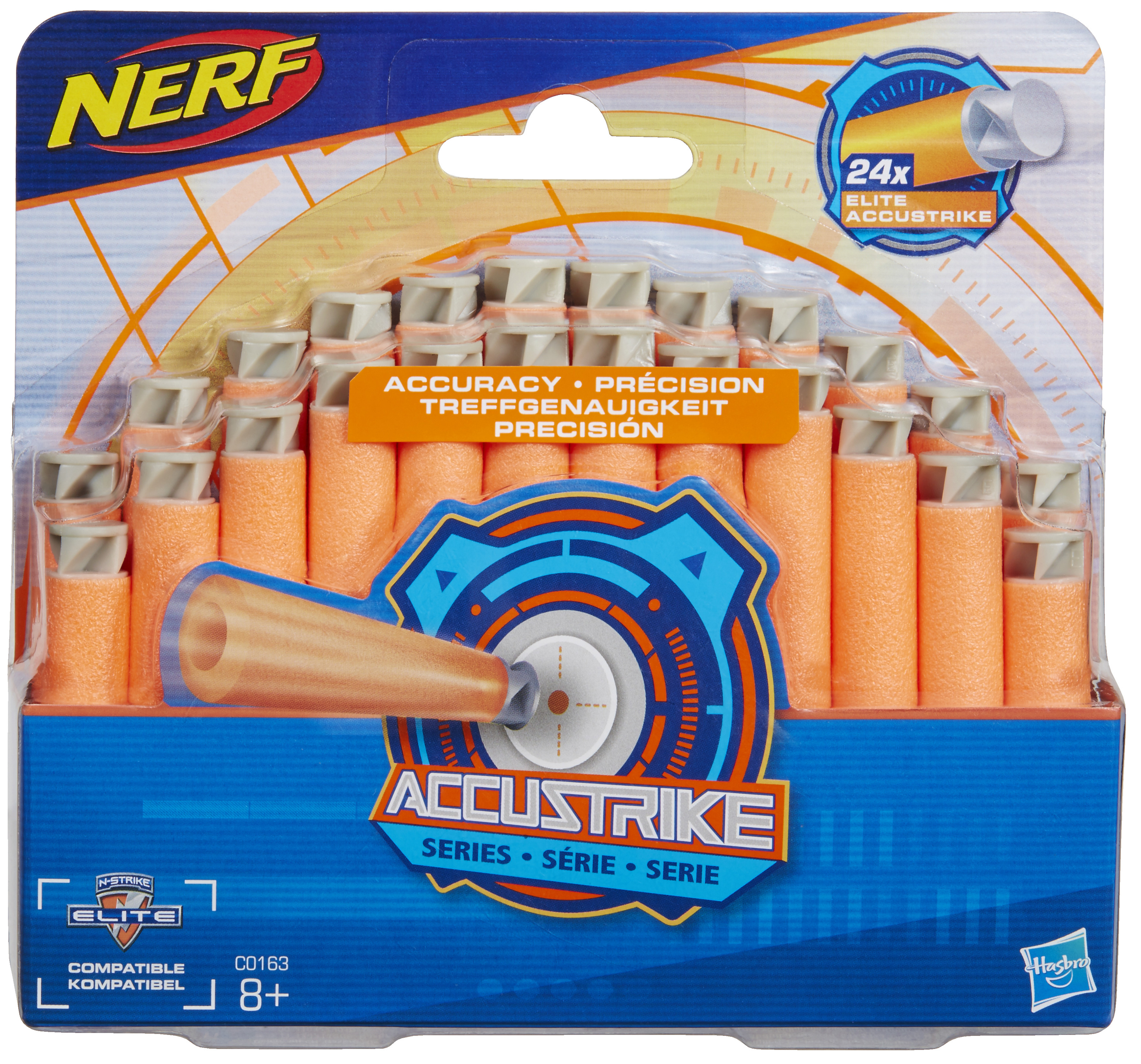 

Комплект из 24 стрел для бластеров Hasbro Nerf Аккустрайк (C0163)