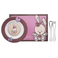 

Столовые приборы TRAMONTINA BABY Le Petit Pink набор 4пр цвет. упак (64250/685)