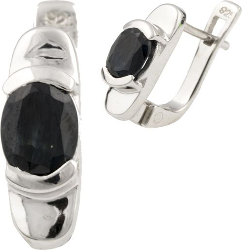 

Серебряные серьги SilverBreeze с натуральным сапфиром