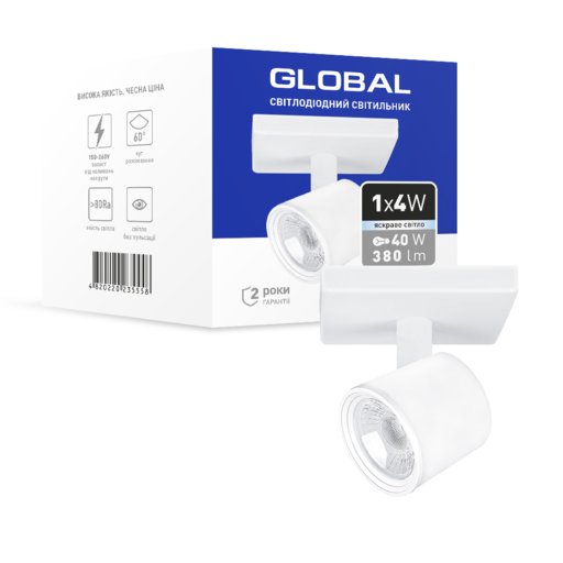 

Спот накладной LED GSL-02S Global 4W 4100 белый (12016501)