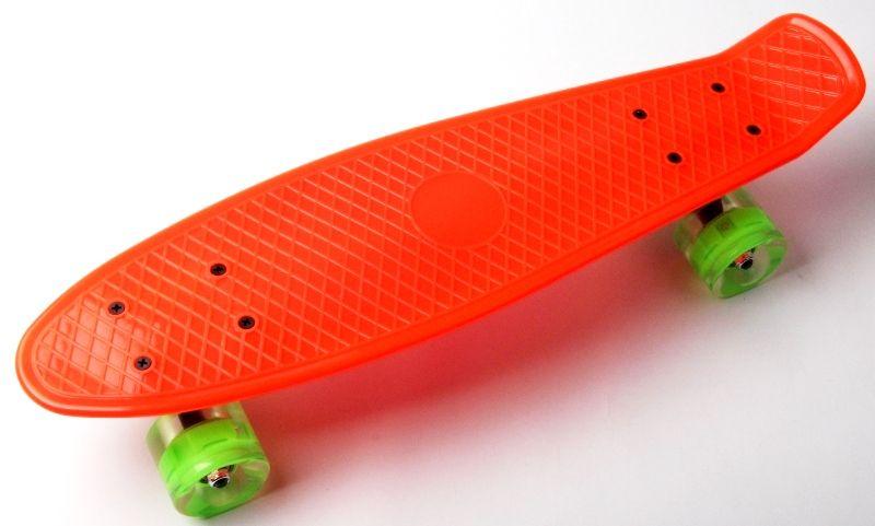 

Скейтборд, Penny Boarde Orange Светящиеся колеса 2