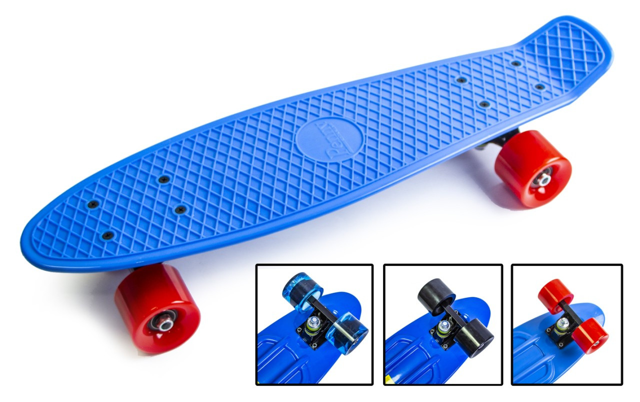 

Скейтборд, Penny board Синий цвет. Матовые колеса