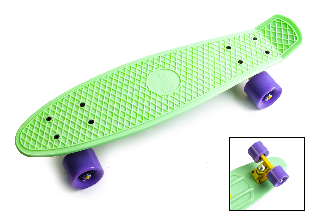 

Скейтборд, Penny board "Pastel Series" Мятный цвет. Матовые колеса