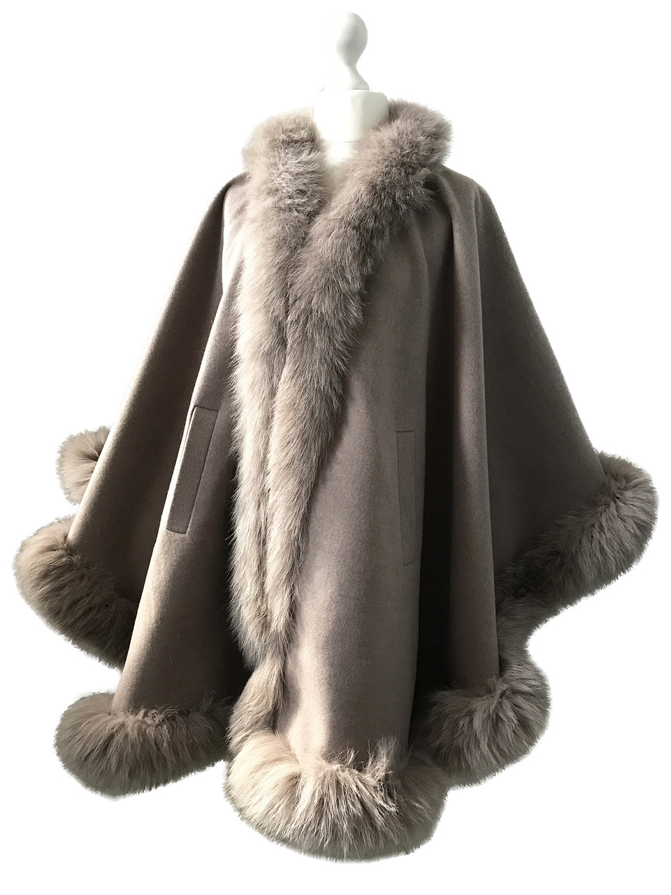 

Пончо Кейп Пальто RizhikOva 85 см Beige One size RO-1888
