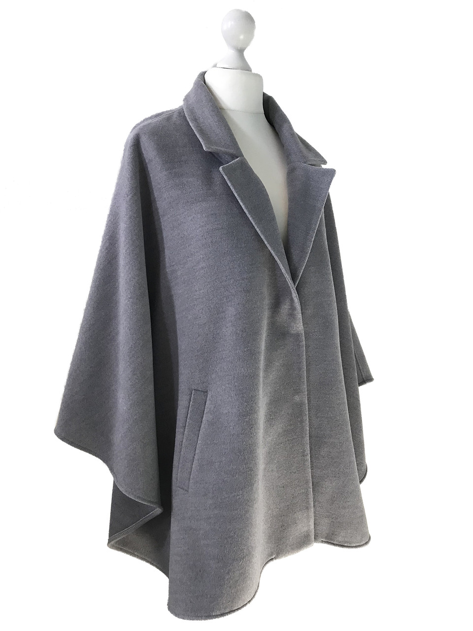 

Пончо Кейп Пальто RizhikOva 85 см Gray One size RO-1878