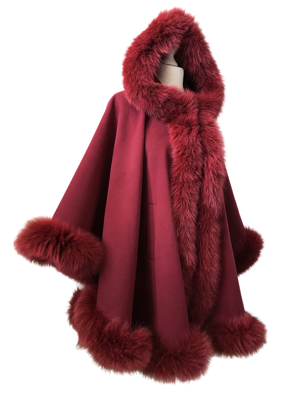 

Пончо Кейп Пальто с капюшоном RizhikOva 85 см Cherry One size RO-1894