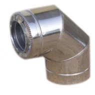 

Дымоход Колено термо 90 ø200/260 Fire Work Нержавеющая сталь/ AISI 304 0.6мм утепленный