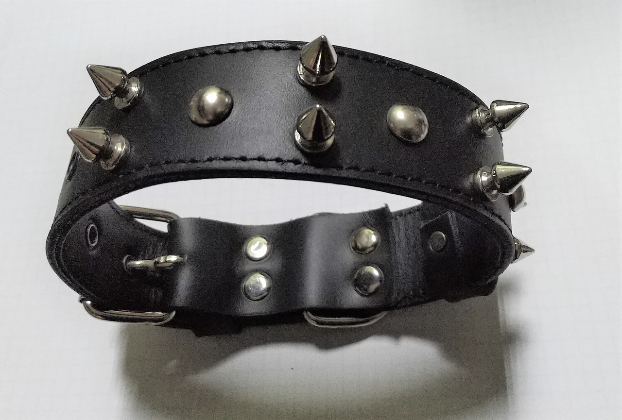 

Кожаный ошейник с шипами Lockdog L (45-55 см) (zoo0000359) Черный
