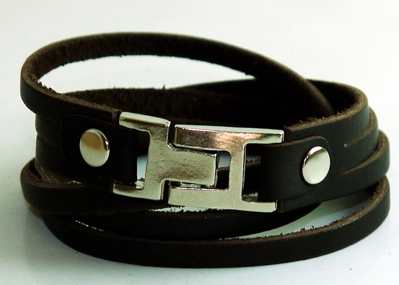 

Браслет из натуральной кожи унисекс Scappa 40х1,5 см Коричневый