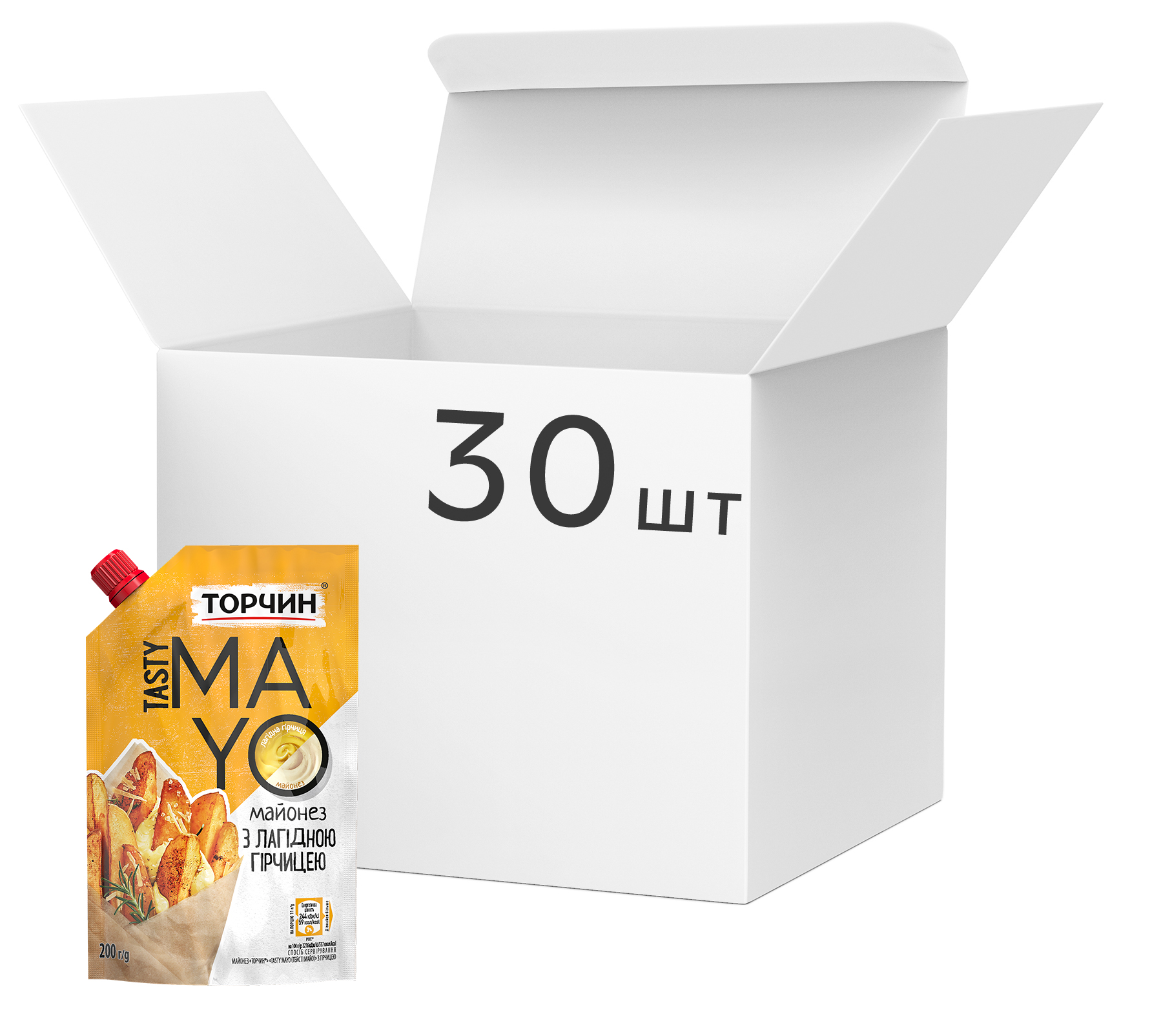 Акція на Упаковка майонеза Торчин Tasty Mayo с горчицей 200 мл х 30 шт (7613039744413) від Rozetka UA