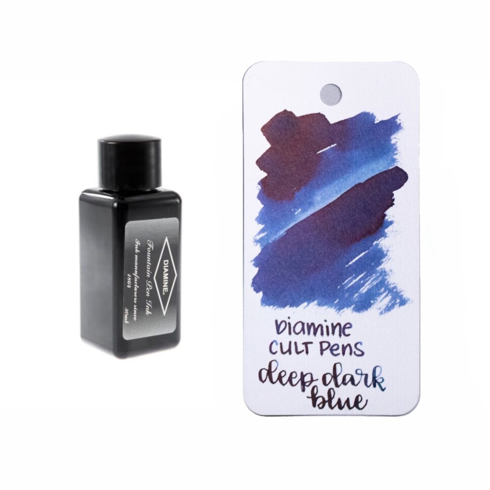 

Чернила для перьевых ручек насыщенных оттенков Diamine Ink 30 Deep Dark 30мл Deep Dark Blue Темно-синий