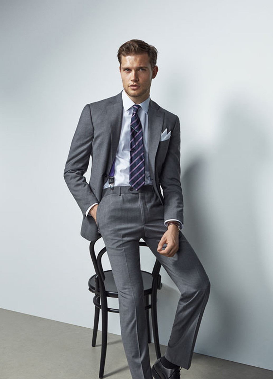 

Пиджак Massimo Dutti 611 48 серый 10202004334802